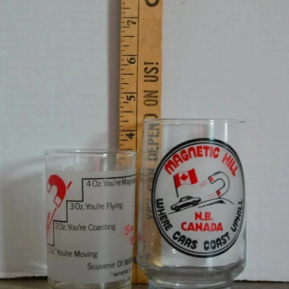 Vtg Magnetic Hill Souvenir  Glasses - Picture 8 of 8